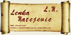 Lenka Matejević vizit kartica